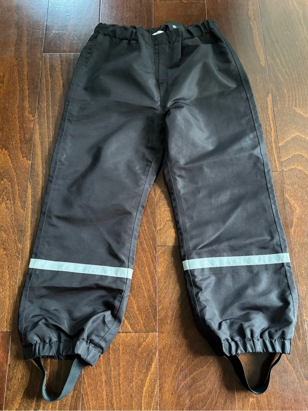 H&M Black Lightweight Rain Trousers, Kids Size 6